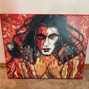 Signed Limited edition Henri Peter Native American Art piece. ‘Broken Promises’